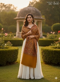 Luxurious Mustard Jamavar Wool blend 