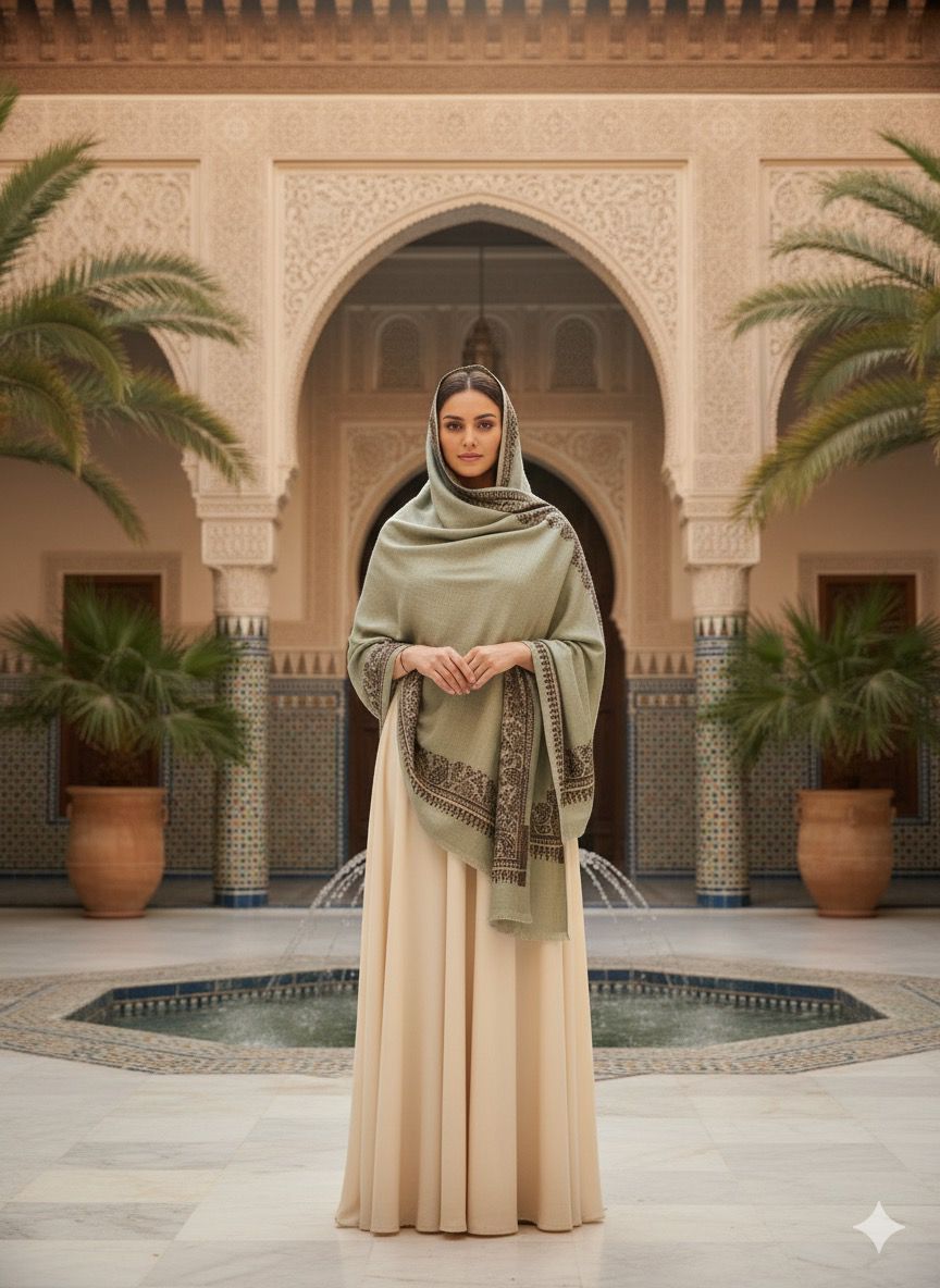 SELF ZARI BORDER WOMEN SHAWL